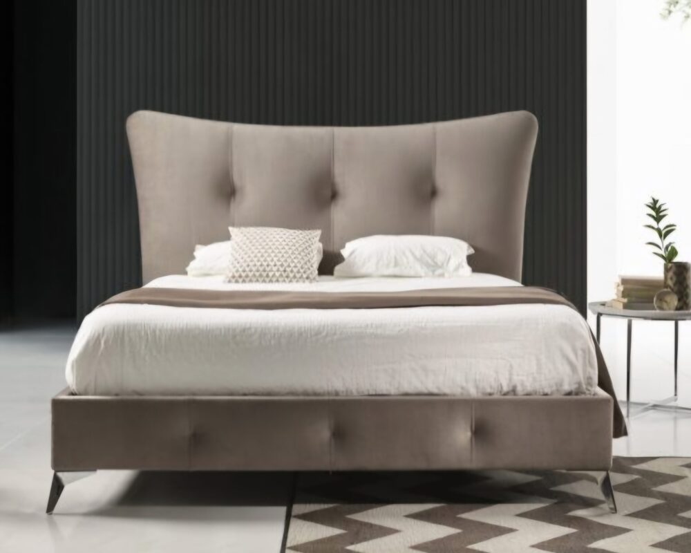 CAMA TAPIZADA TERCIOPELO LIZBETH
