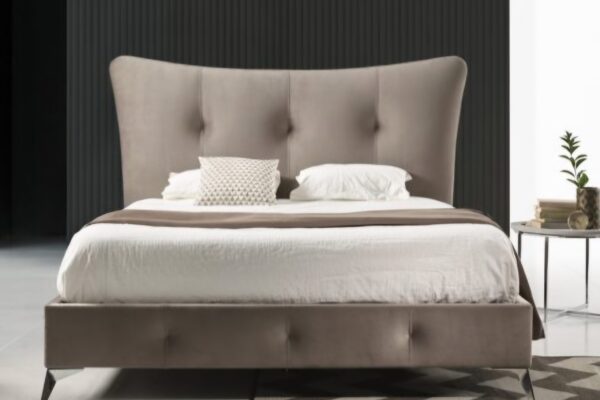 CAMA TAPIZADA TERCIOPELO LIZBETH