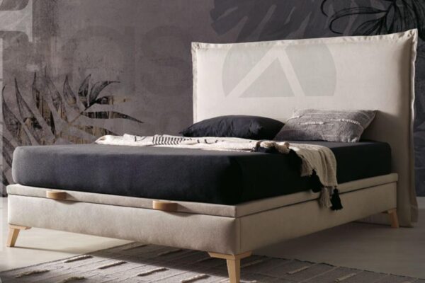 CONJUNTO DE CAMA LIZBETH TAPIZADO + CABECERO PESTAÑA